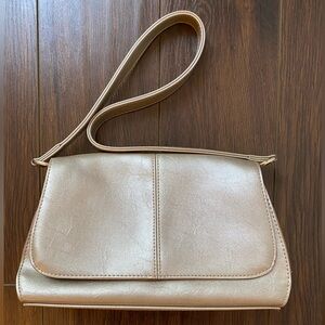 LIZ CLAIBORNE rose gold clutch/shoulder bag. Excellent condition! Nice size